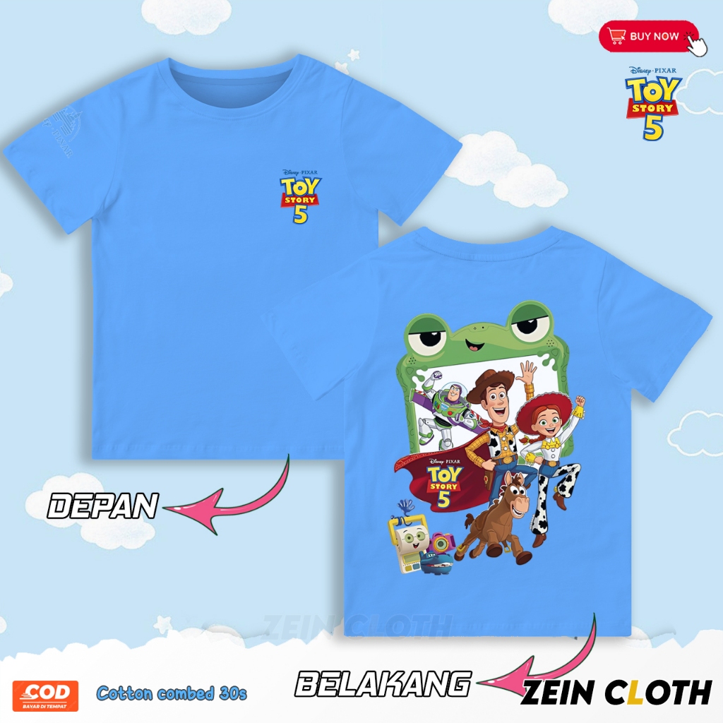 Toy Story 5 เสื้อยืดเด็ก unisex / Disney Toy Story 5 เสื้อผ้าเด็ก unisex