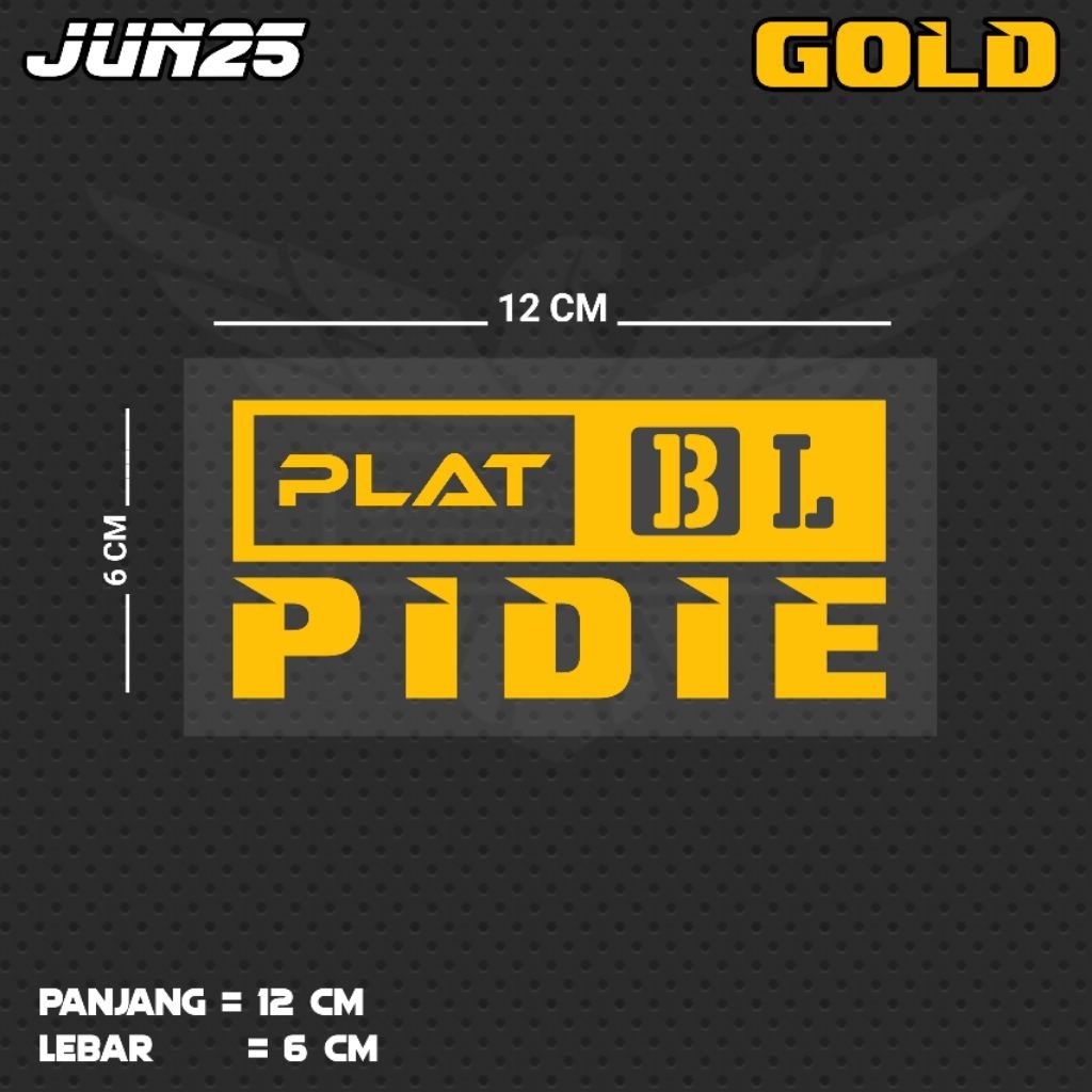 BL PIDIE / JUN25 ACHI PLATE WRITING CUTTING STICKER