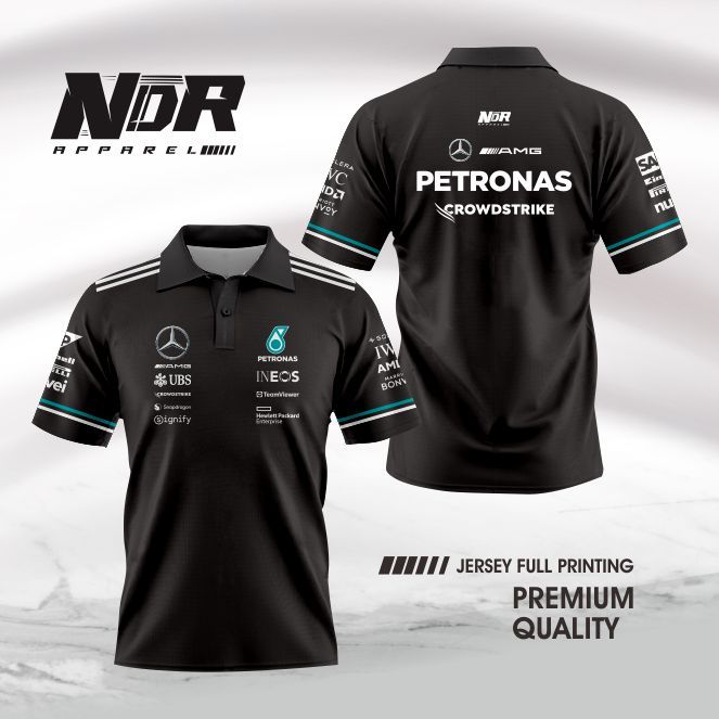 F1 เสื้อเจอร์ซีย์สูตร MERCEDES BENZ AMG PETEONAS