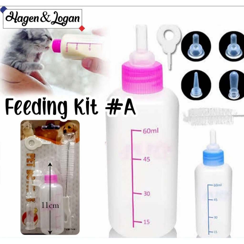 MINI CAT MILK BOTTLE SET