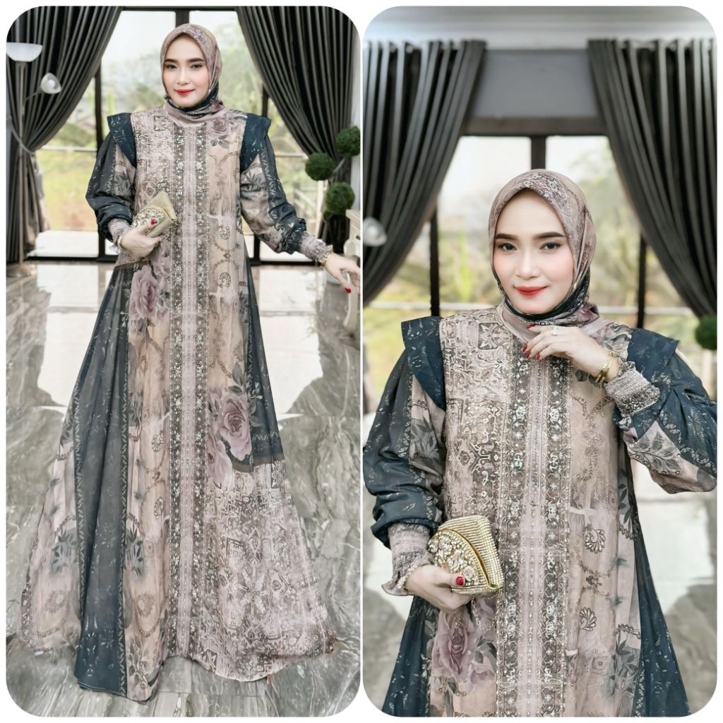 ชุดเตียง Syari Gamis Queena ล่าสุด By Mariani Fashion / Luxury Syari Gamis / Contemporary Syari Gami