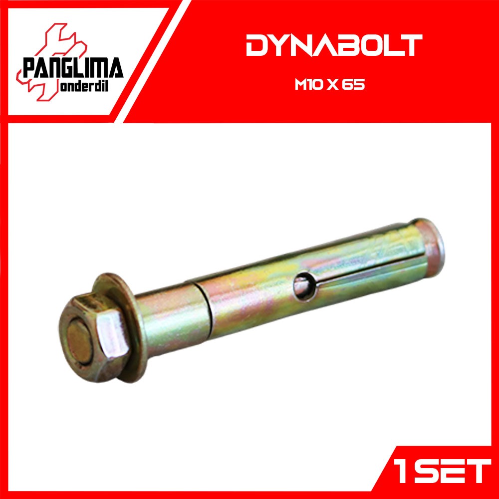 1 PC Dynabolt M10 x 65 คอนกรีต Bolt Baud Ramset Dyna Screw Bolt Bold Dinabol Anchor 10 มม.x 65 มม. 1