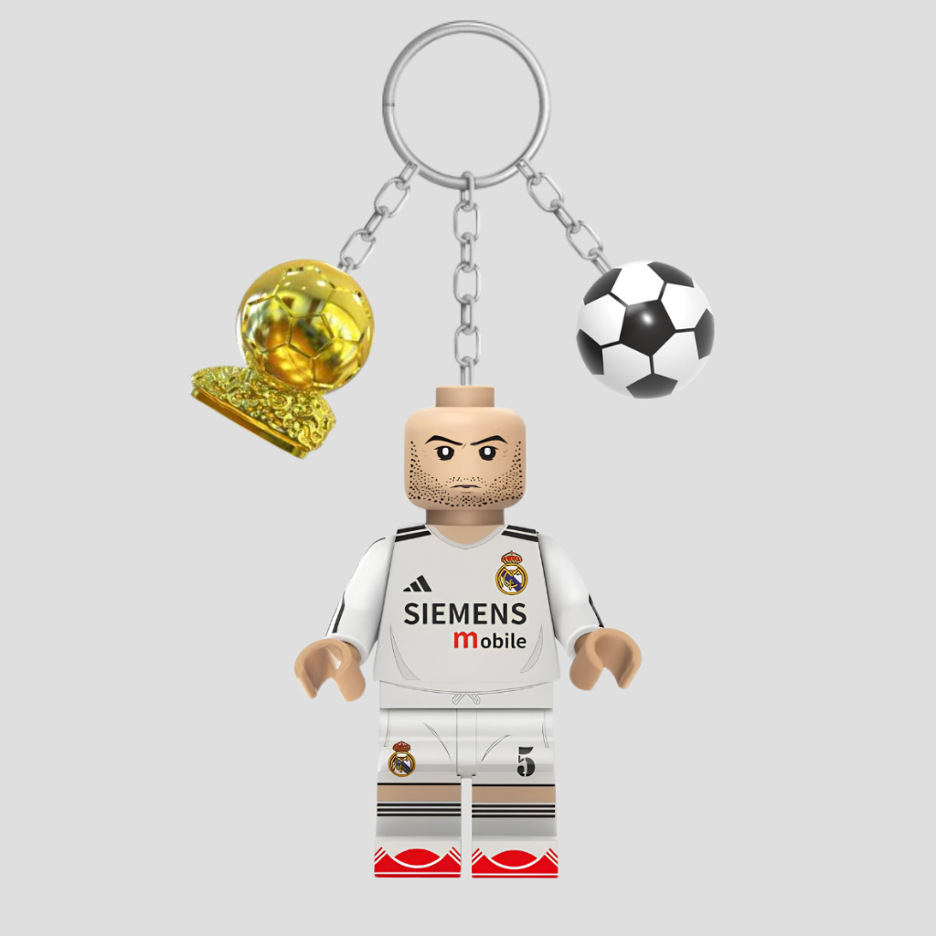 Zizou Zidane ผู้เล่นฟุตบอล LGO ตัวอักษรพวงกุญแจกระเป๋าอุปกรณ์เสริมคอลเลกชันกีฬา Legend ของขวัญพรีเมี