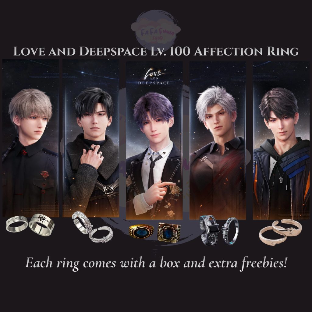 Love and Deepspace Zayne Xavier Rafayel Sylus Caleb Ring
