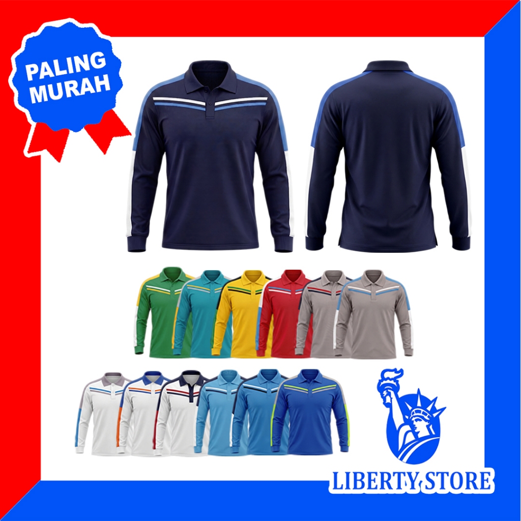 KATUN LIBERTY 20 แขนยาวกีฬาคอปกเสื้อยืด ADS WAFEL COTTON