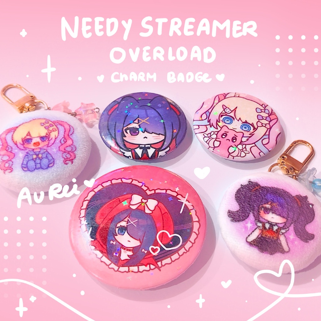 Needy streaming badge ห้อยโทรศัพท์ตุ๊กตา illus โดย au rei