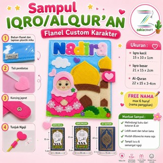 Sampul IQRO/Qur'an Flanel Custom