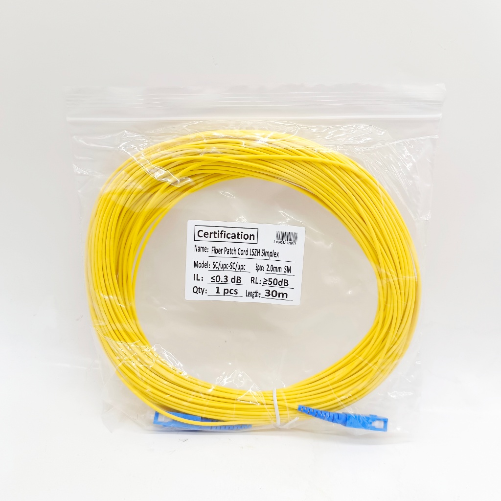SC-SC FIBER OPTIC CABLE SC-SC Yellow Fiber OPTIC Cable