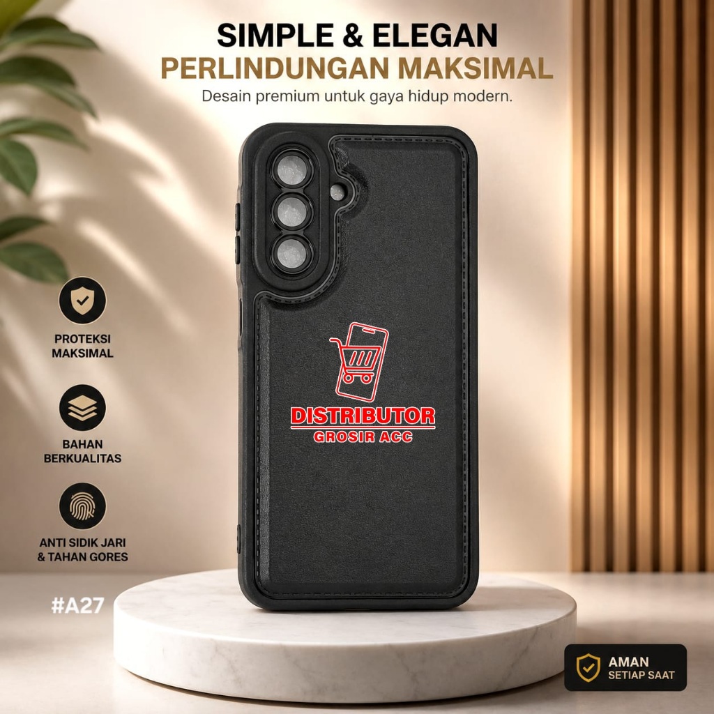 SAMSUNG A27 5G CASE LEATHER PRO CASE สีดํา SAMSUNG A27 5G