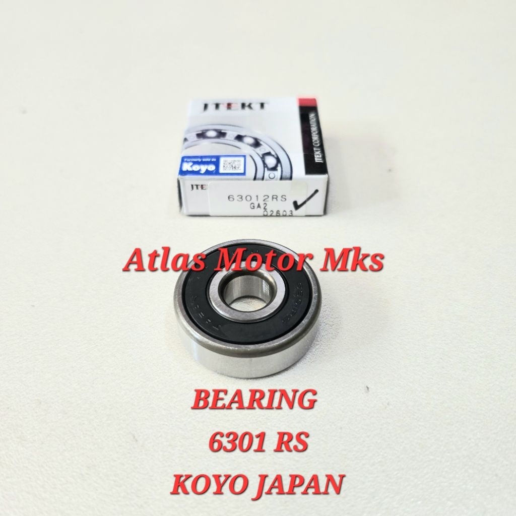 [1PC][6301 2RS KOYO JAPAN] LAHAR BEARING LAKER 6301 2RS RUBBER CAP - ORIGINAL KOYO JAPAN [63012RS][G