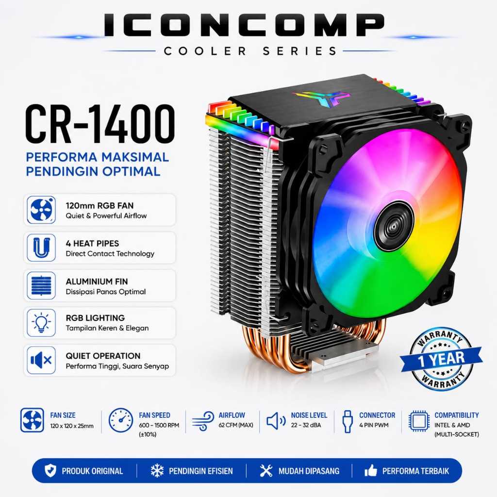JONSBO CR 1400 ARGB PROCESSOR พัดลม