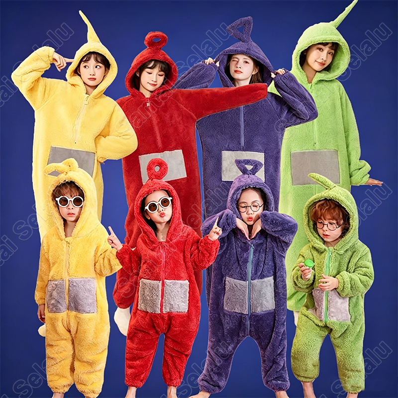 TELETUBBIES TINKY WINKY DIPSY LALA GOO KIGURUMI COSPLAY PARTY เด็กผู้ใหญ่หลวม