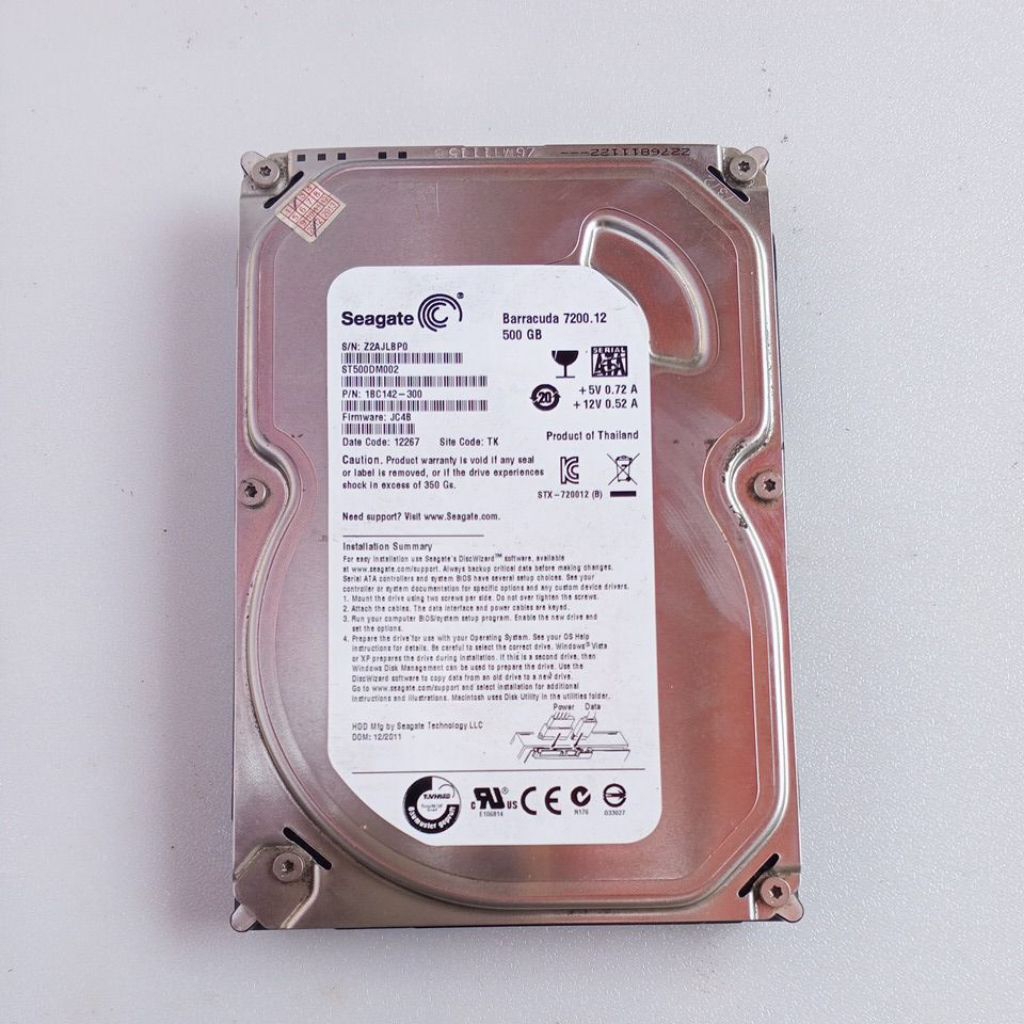HDD Hard Disk PC 500 GB 100% HDD Computer 500 GB สุขภาพ 100%