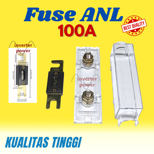 ANL Fuse 100A เครื่องเสียงรถยนต์ความปลอดภัย DC Inverter ประกอบด้วยปลอก