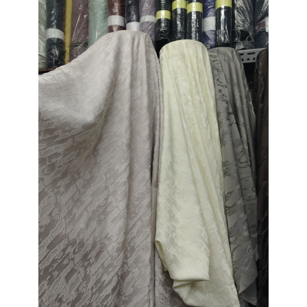 ผ้าอาบายา ผลิตจาก JAGUAR MAJUAN ABAYA MATERIAL ผ้า COOL AND CLEAR (ราคาต่อครึ่งเมตร)