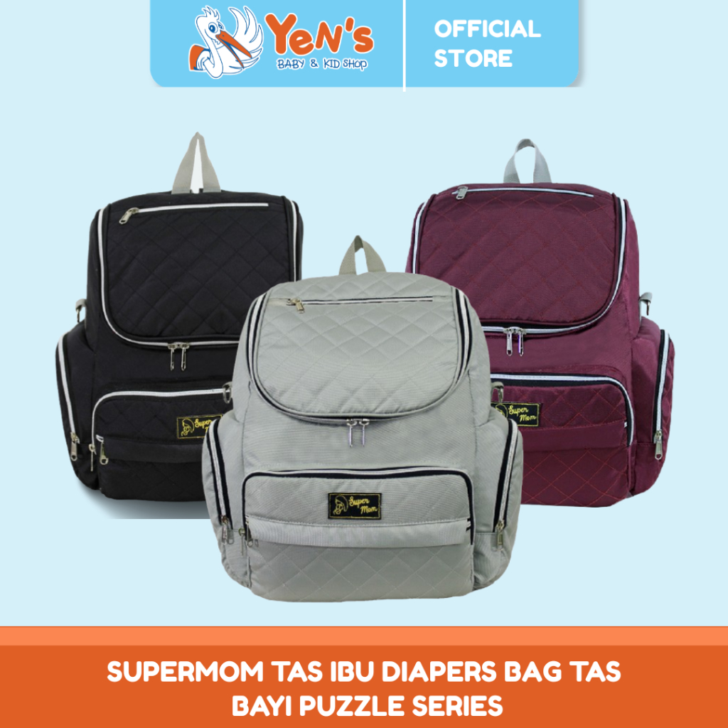 Supermom Mothers Bag Diapers Bag Baby Bag Puzzle Series