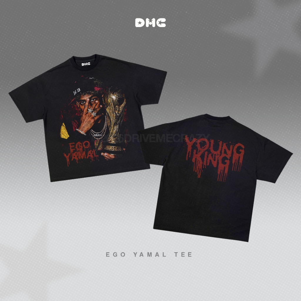 เสื้อยืดโอเวอร์ไซส์ฟุตบอล DMC Limine Yamal "Ego Yamal"