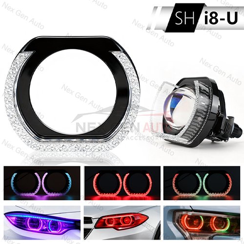 Shroud Matrix 5D รถจักรยานยนต์ I8-U WRGB 2.5 นิ้วอะคริลิค Premium Design APP บลูทูธ DC12V