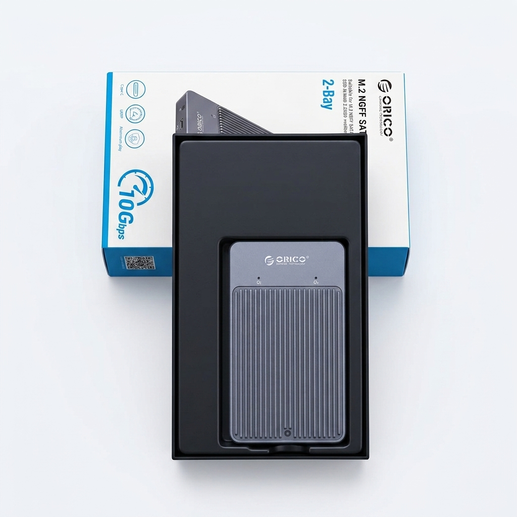 ORICO M2N210-RC3 Dual-bay M.2 NGFF SATA SSD ตู้ PRELOVED สินค้าใหม่