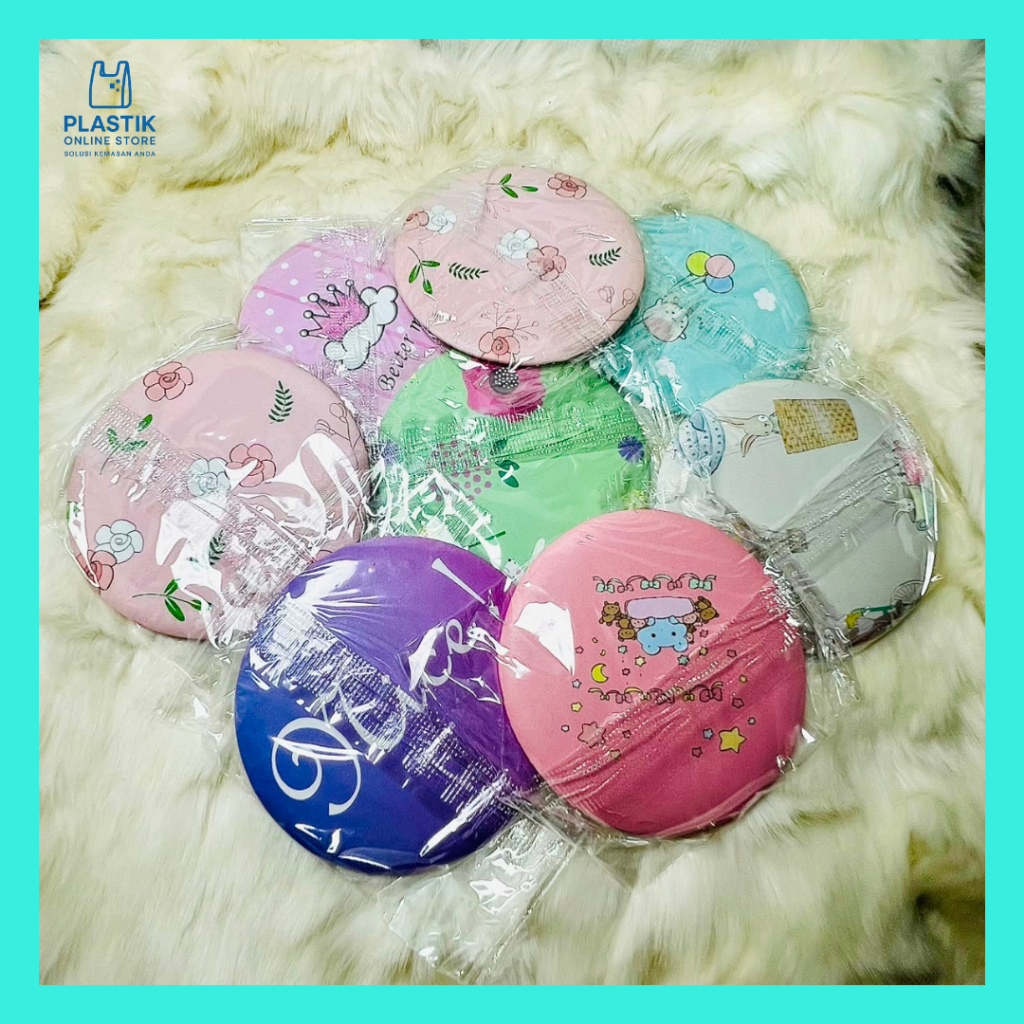 POS Mini Round Character Makeup Mirror / Mini Makeup Mirror Travel ของที่ระลึก พกพาสะดวก
