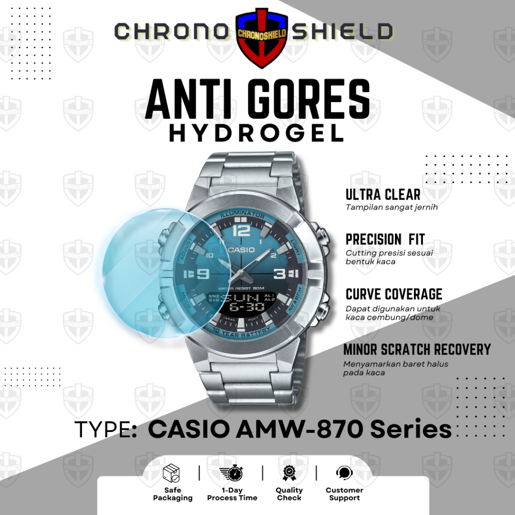 ไฮโดรเจลป้องกันรอยขีดข่วนสําหรับ Casio AMW870 AMW 870 AMW-870