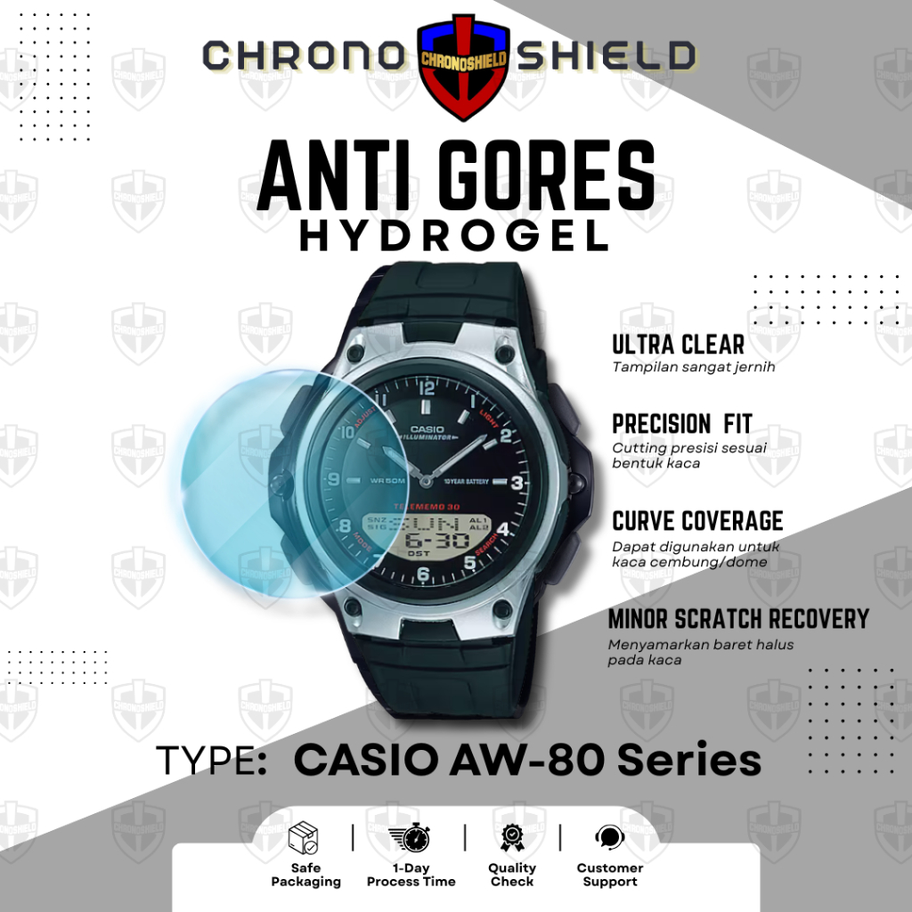 ไฮโดรเจลป้องกันรอยขีดข่วนสําหรับ Casio AW80 AW82 AW 80