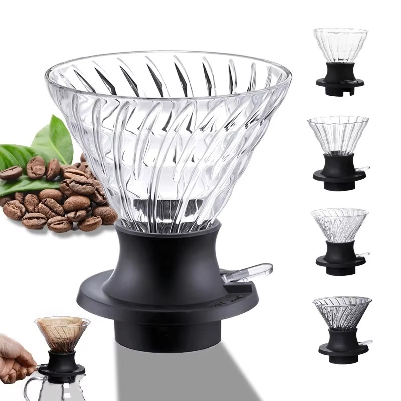 Reusable Glass Coffee Dripper V60 Reusable Immersion Coffee Dripper