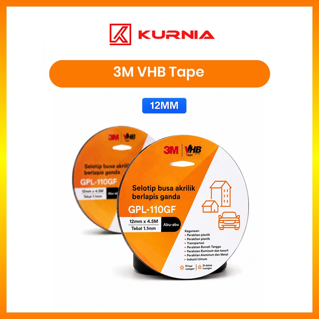 3M VHB DOUBLE TAPE 12MM X 4.5M เดิม