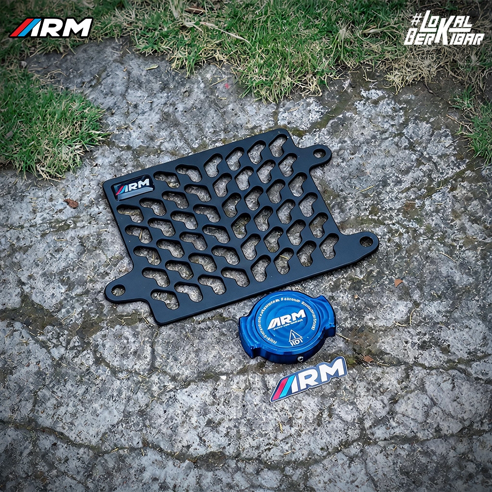 ARM ARUMI RADIATOR COVER PACKAGE VARIO PCX ADV AEROX NMAX LEXI + RADIATOR CAP FULL CNC RADIATOR CAP