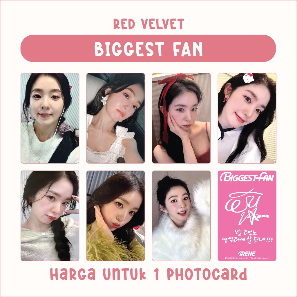 การ์ดรูปถ่ายที่ไม่มีเป็นทางการ | RED VELVET IRENE - พัดลมใหญ่