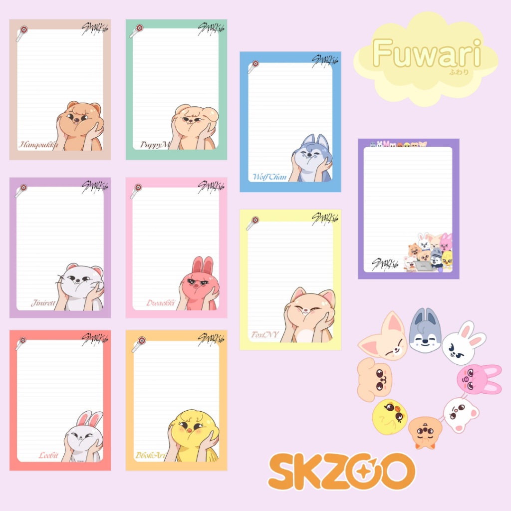 Stray Kids SKZOO Notes / Memo / บันทึกแบบกําหนดเอง Stray Kids SKZOO