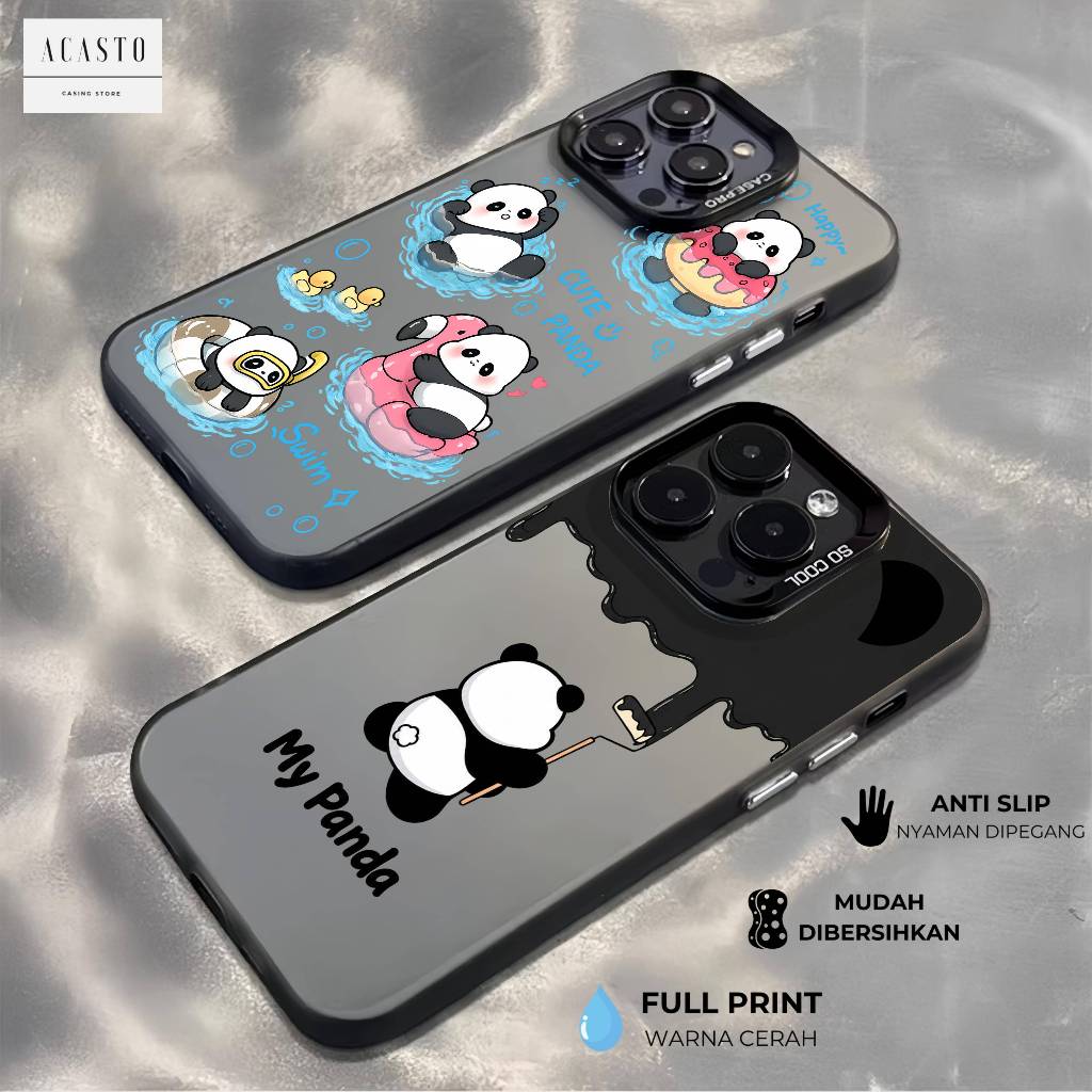 PANDA CASE สําหรับ OPPO A54 A55 A57 2022 A77S A58 A78 A60 A71 A74 A95 A96 A76 A36 F5 F7 F11 RENO 4 4