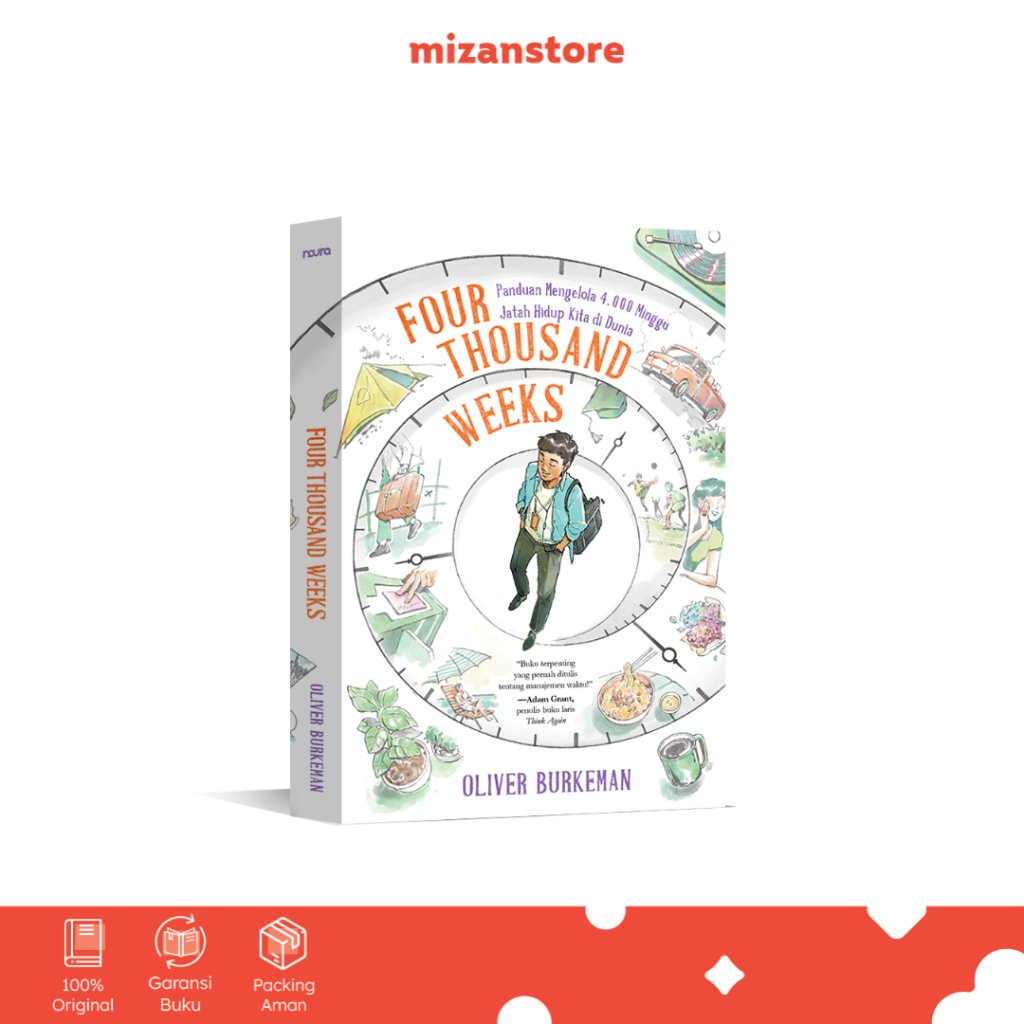 Four Thousand Weeks Book - Oliver Burkeman - Self-Development & Career - Mizan Medan