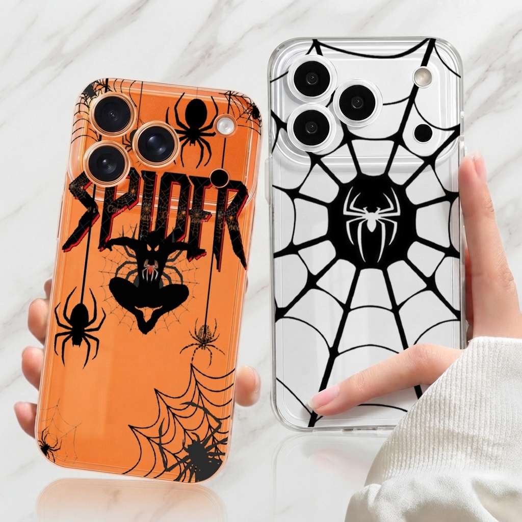 HP Clear Spider Motifเคสโทรศัพท์สําหรับItel City 200 100 Power 70 A100C A95 A90 RS4 A49 A80 P65 P55 