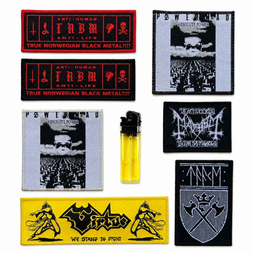 แพทช์ทอ TNBM / Powermad / Mayhem / Virtue - Fashion Band - สัญลักษณ์เพลง - ไม่ใช่เย็บปักถักร้อย / Sashiko
