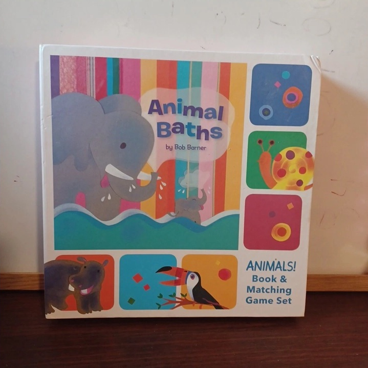 Animal Baths by Bob Barner Animal Book & Matching Game Set Animal Baths Book And Matching Game Set g