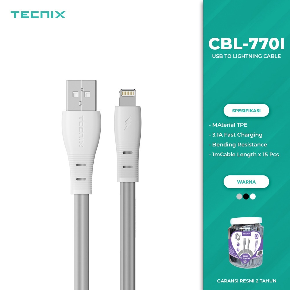 TECNIX CBL-770-L Lightning Cable Fast Charging Lightning Data Cable - UNIT -