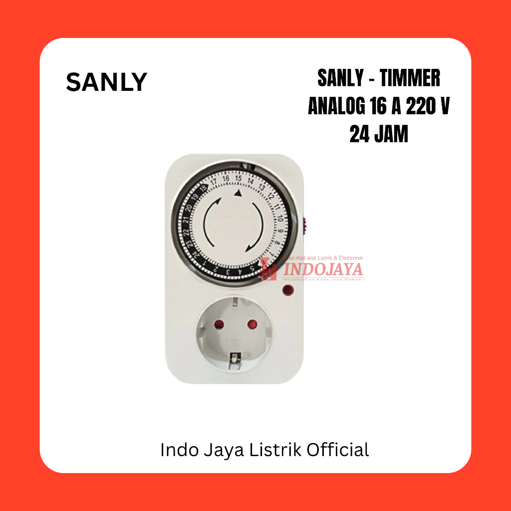 SANLY TIMMER ANALOG 16 A 220 V 24 ชั่วโมง