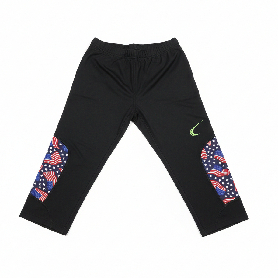 SPEEDER SWIM SOLID USA สีดํา - 3/4 กางเกง