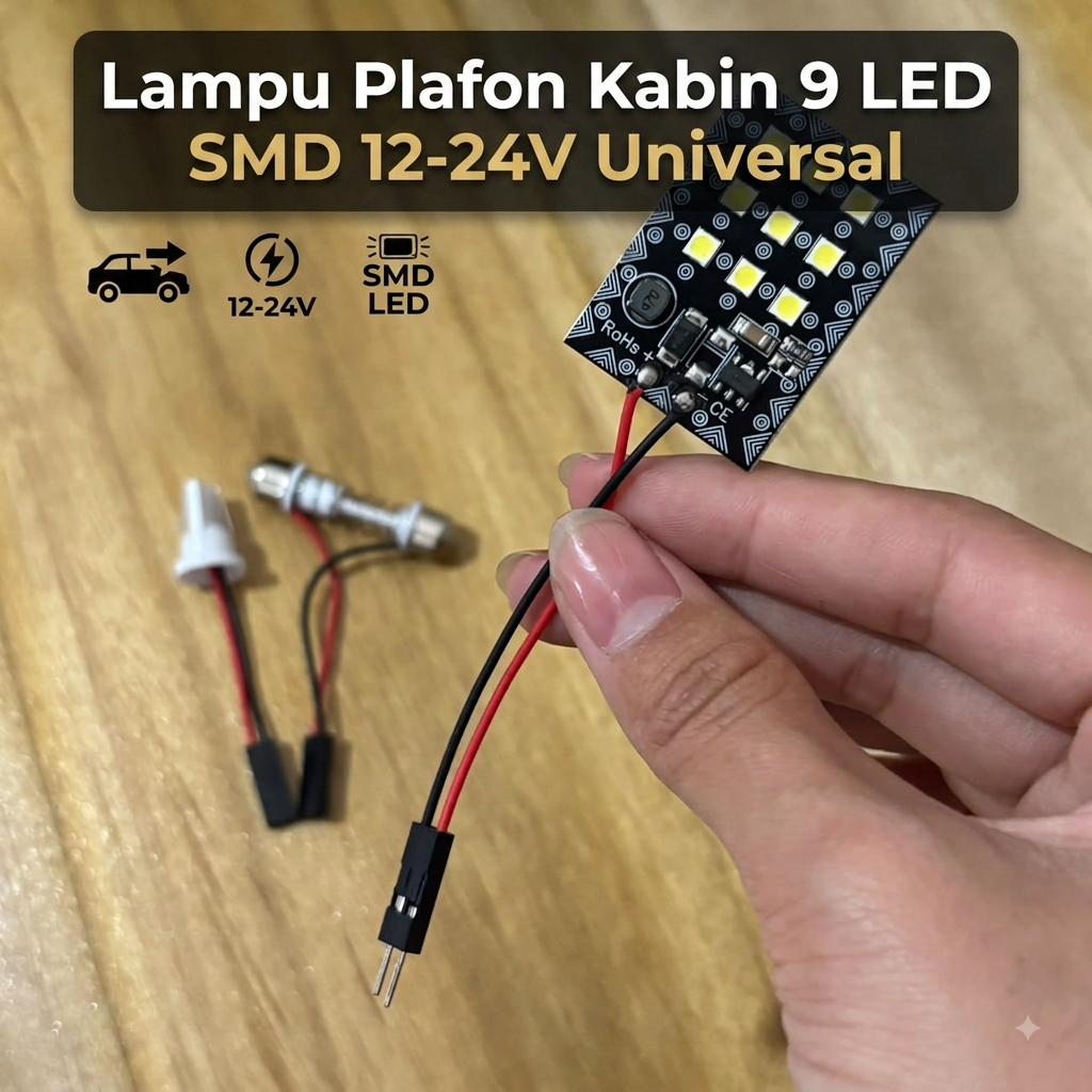 9 LED SMD 12V 24V Universal Bright Cabin ไฟเพดานรถรถบัสรถบรรทุกไฟภายใน