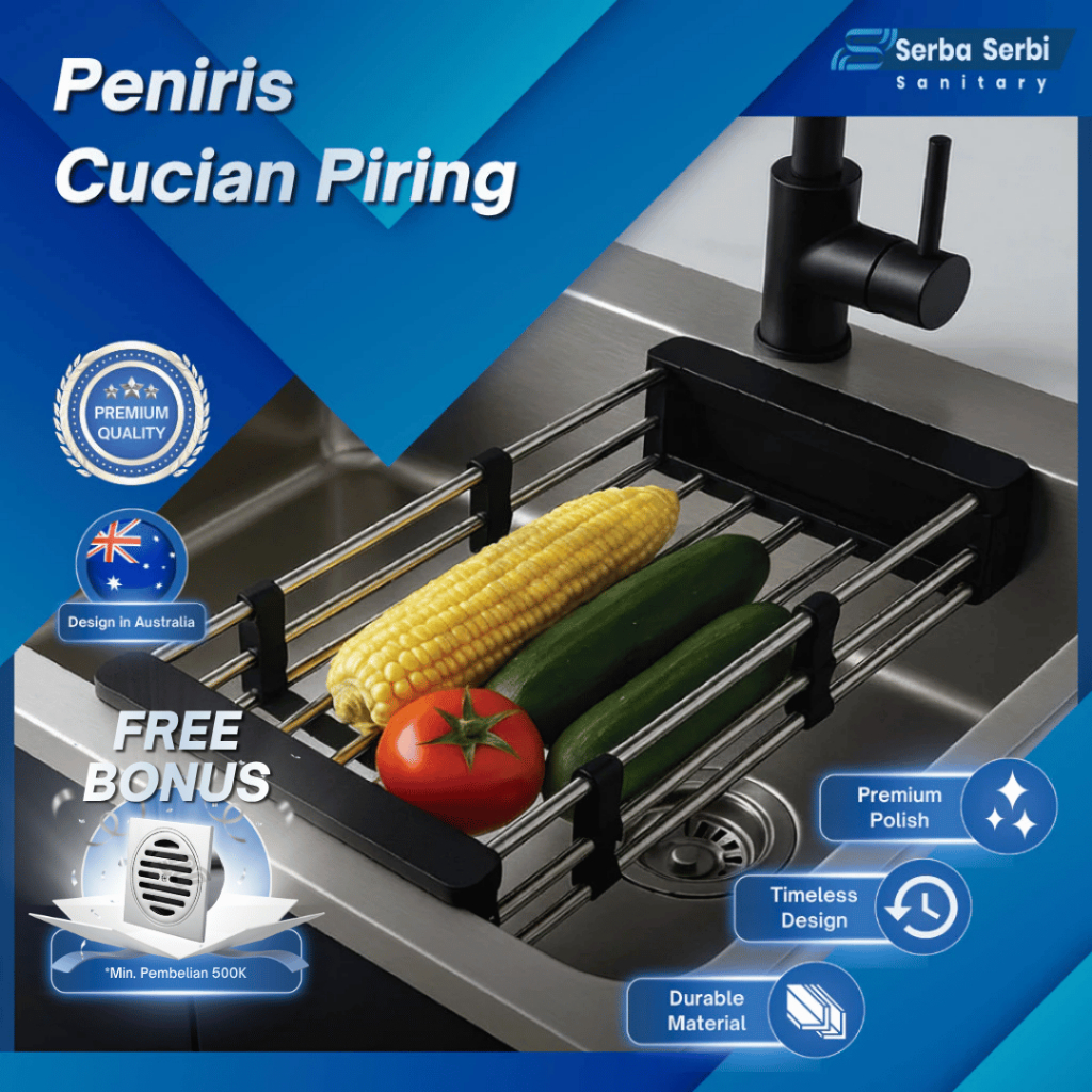 [ของแถม] | ของขวัญฟรี] ล้างจาน Drainer Sink Drainer (T-ADJ) Serbba Serbi สุขาภิบาล