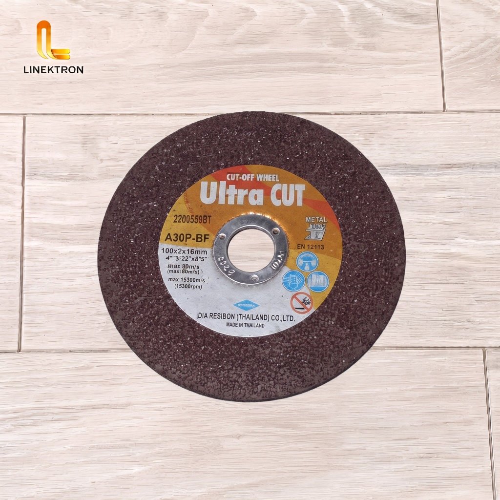 MATA GRINding BIT STONE สําหรับตัดเหล็ก 4 INCH X 1.6 MM ULTRA CUT / ULTRA CUT 4" X 1.6 MM / GRINding