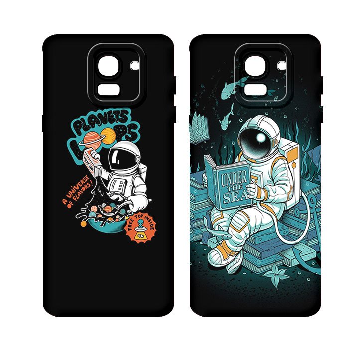 [15] กันชน Samsung J6 2018 - กันกระแทกยืดหยุ่น Cool Astronaut Motif