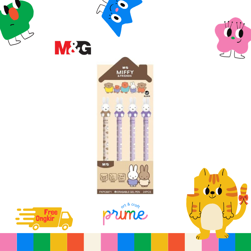 M&G Miffy&Friends ปากกาเจลลบได้ 0.5 มม. สีดํา FKPC6871