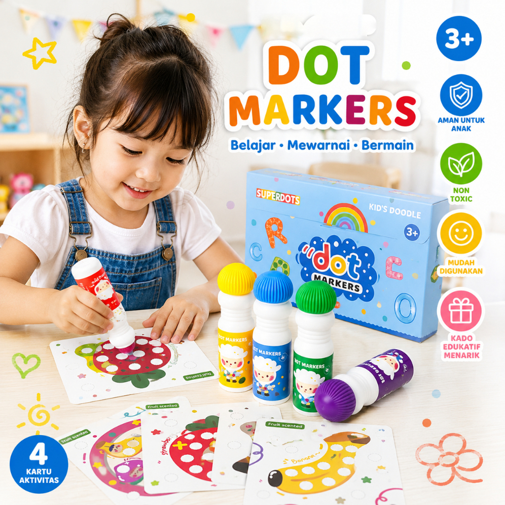 GM SUPERDOTS DOT MARKER COLOR MARKER PAINTING CHILDRENS HANDCRAFTS MOTORCYCLE
