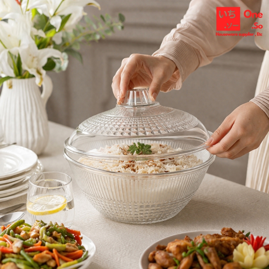CLARISON ROUND BUFFET PLACE 2.5 ลิตร / PLACE / พลาสติก BUFFET DINING PLACE - Oneso.id