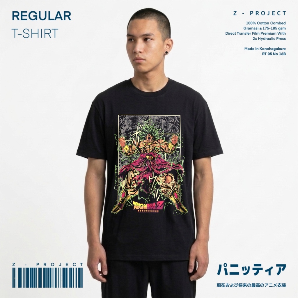 เซทโปรเจค | เสื้อยืดอนิเมะแขนสั้น Broly Regular Fit