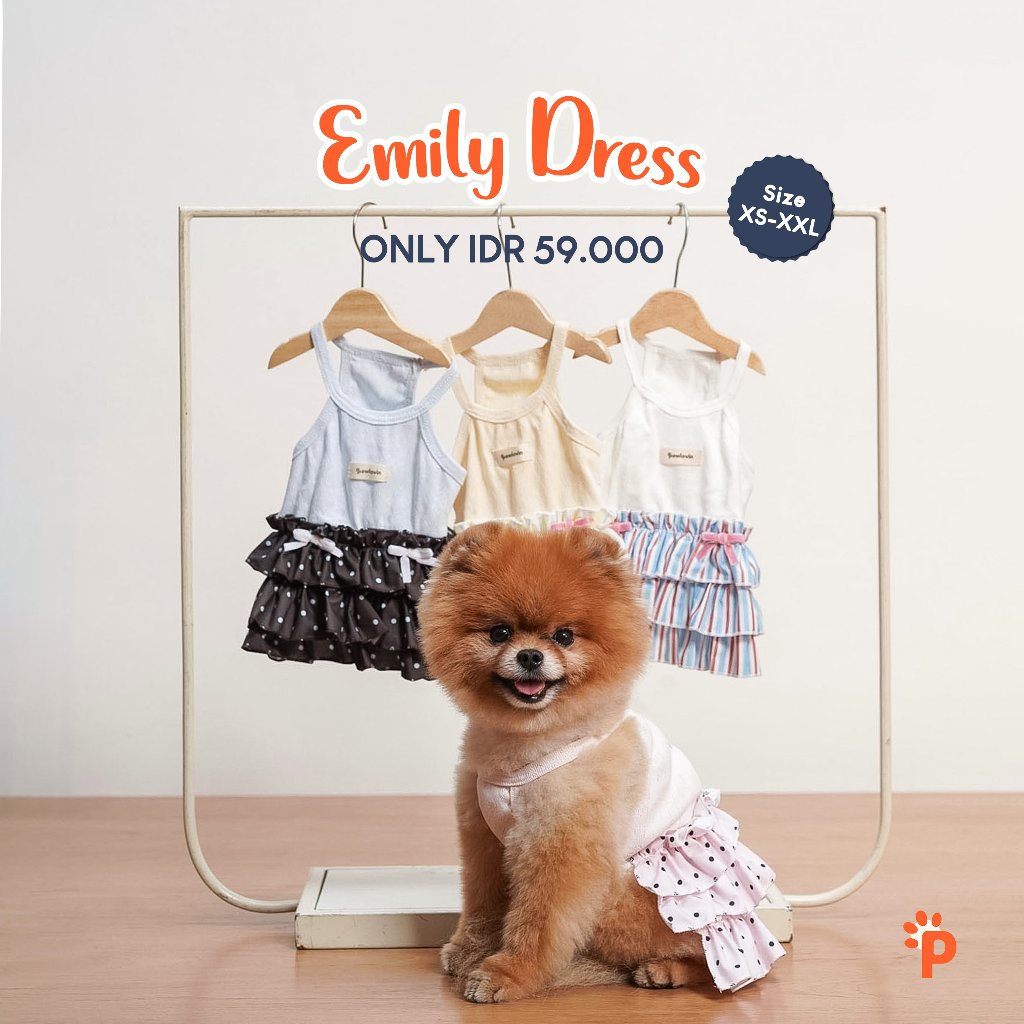 Pawlovin - เสื้อผ้าสุนัขและแมว Emily Dress