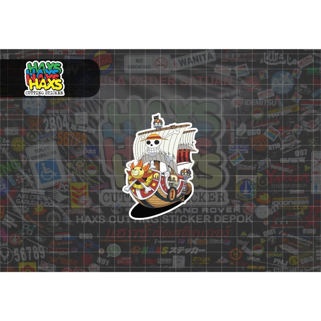 สติ๊กเกอร์ Thousand Sunny Ship PRINT & CUT ขนาด 5 ซม