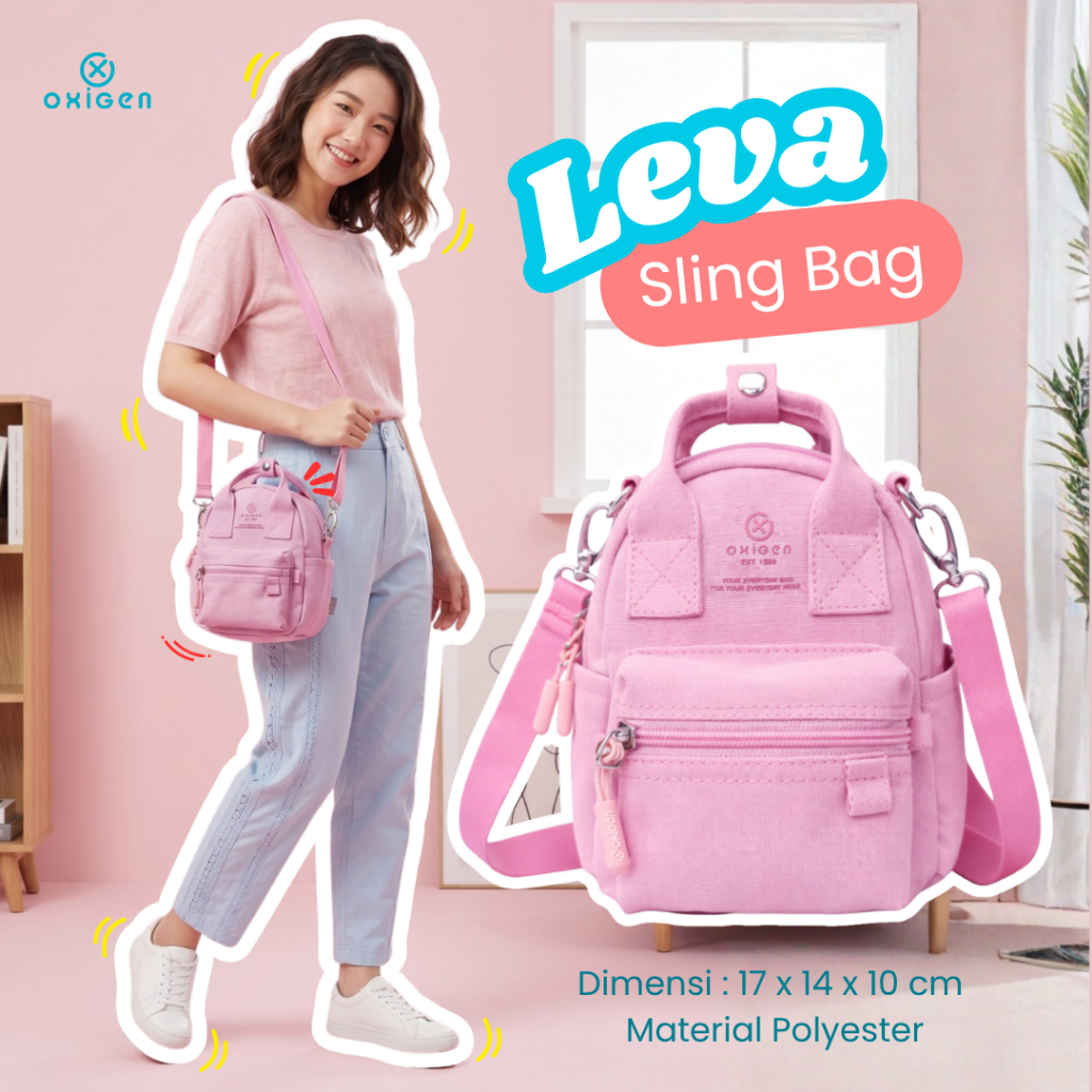 Oxigen Leva กระเป๋าสะพายโพลีเอสเตอร์ผู้หญิง Casual